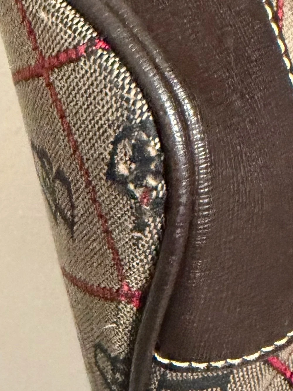 Dooney & Bourke Monogram Red Diamond Large Shoulder Bag 16(L) x 11(W)